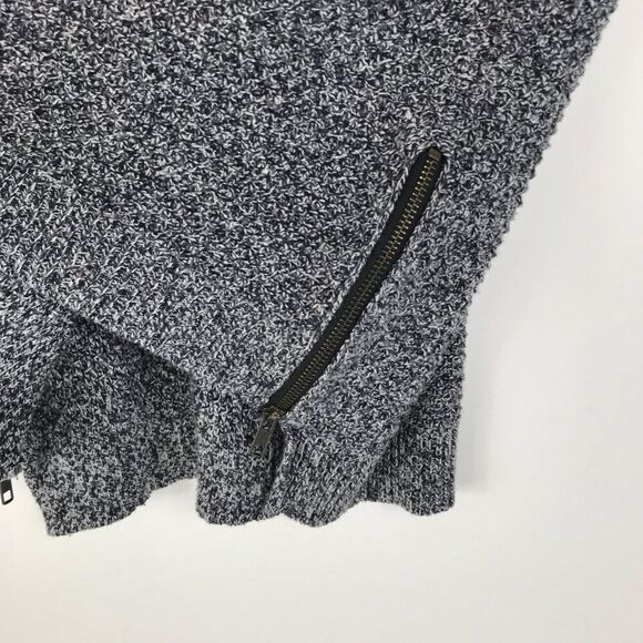 Madewell Landmark Textured Sweater Women's Medium Gray Knit Side Zip Pullover - Picture 3 of 12